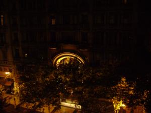 Blick aus meinem Hotel bei Nacht