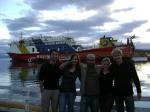 Paul, Laura, Brian, Alex und Felix, Abfahrt mit dem Navimag-Schiff