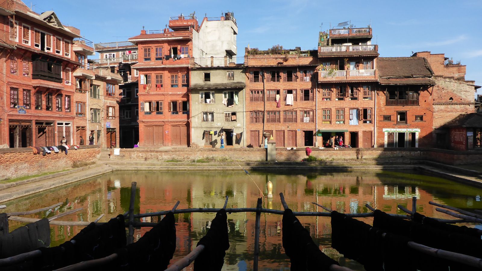 Wäschetrocknung in Bhaktapur
