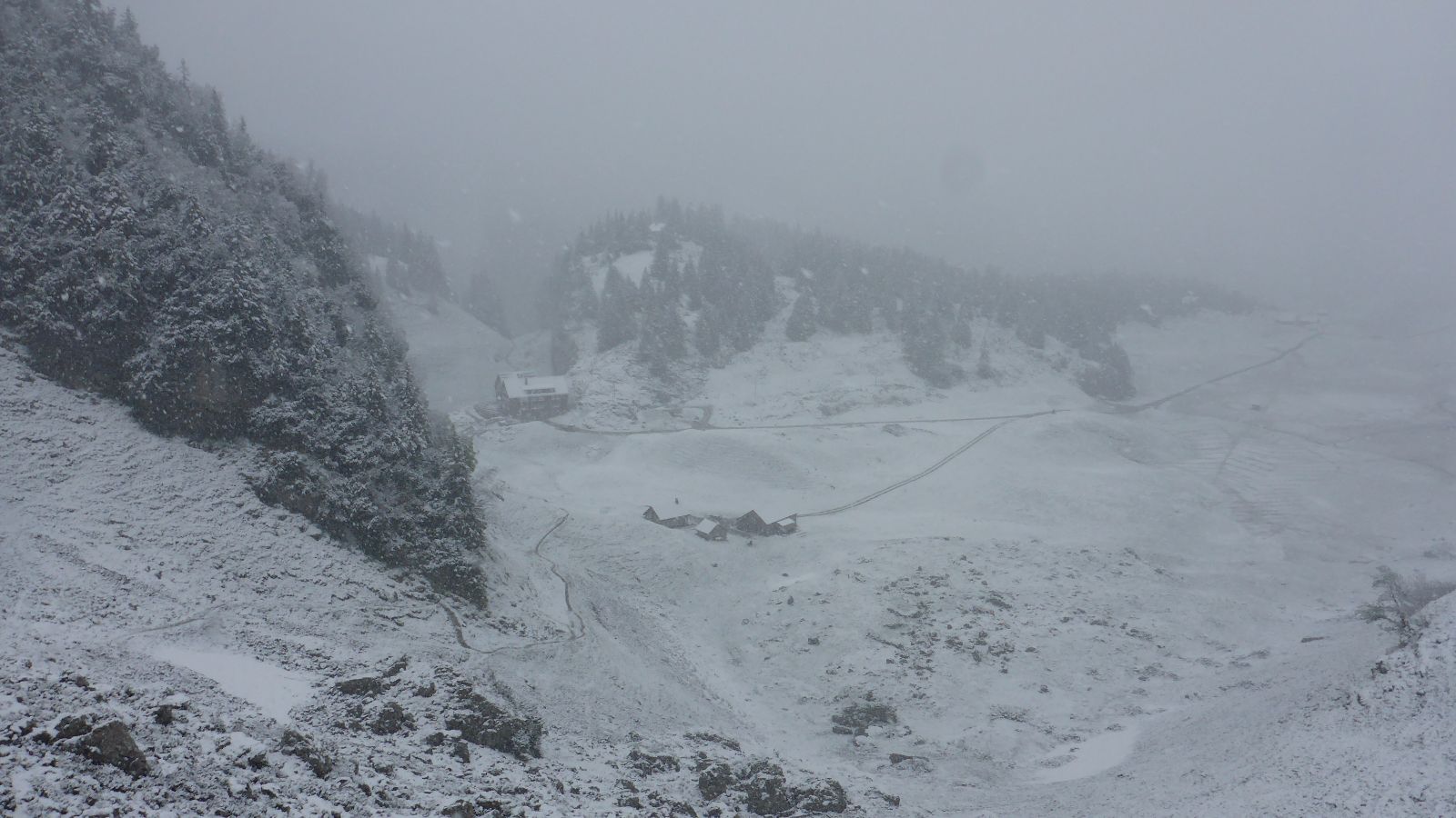Blick auf unsere Hütte Bollenwees