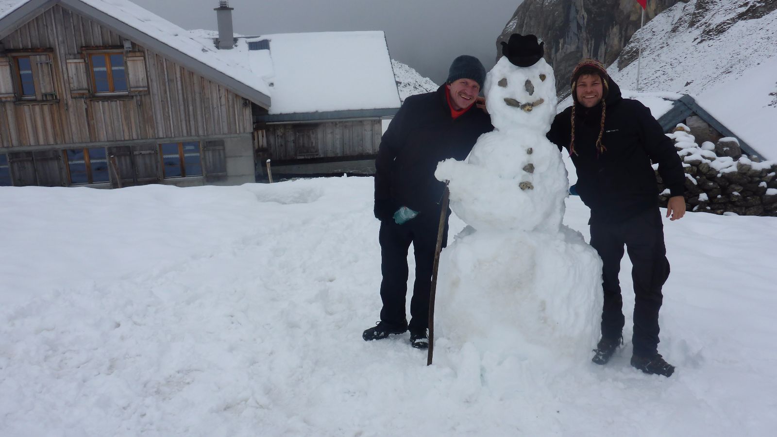 Unser Schneemann im Mai