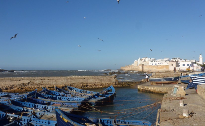 Blick vom Hafen auf Essaouira