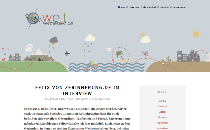 Interview auf weltvermessen.de